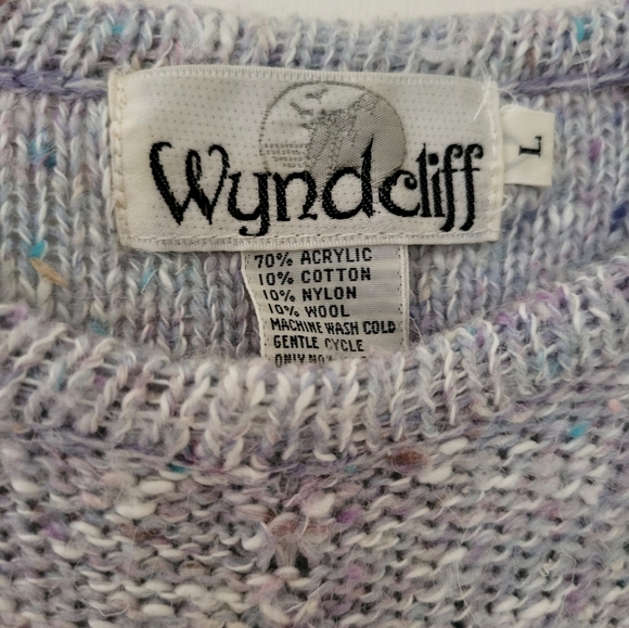 NWOT Wyndcliff Grey/Blue Popcorn Sweater Sz L - Picture 4 of 4